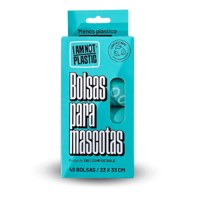 BOLSAS DESECHOS MASCOTAS - 40 uu - I AM NOT PLASTIC