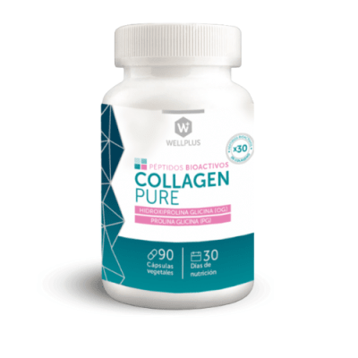 COLLAGEN PURE (Péptidos Bioactivos) - 90 Cápsulas - WellPlus