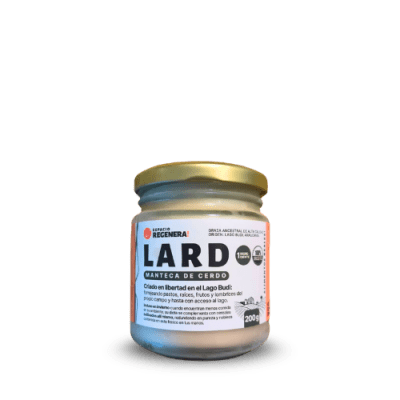 MANTECA CERDO (LARD) del Lago Budi, libre de hormonas y antibióticos – Frasco 200g