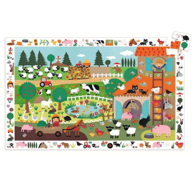 PUZZLE de Observación LA GRANJA - 35 PIEZAS - DJECO