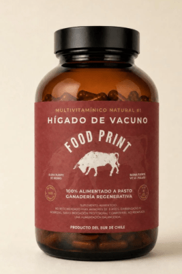 MULTIVITAMINICO 100% HIGADO de VACUNO -180 caps x 500mg - Food Print