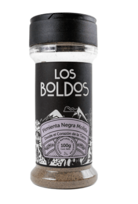 PIMIENTA NEGRA MOLIDA - Frasco pet - 100g - Los Boldos