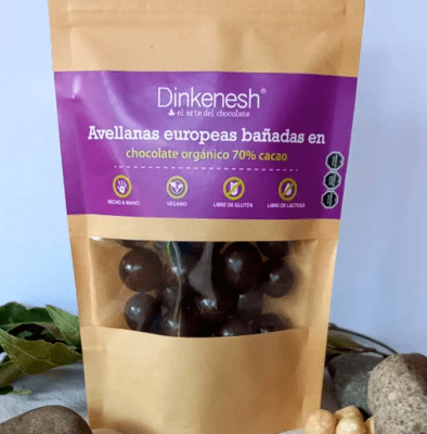 AVELLANAS BAÑADAS en CHOCO – 100 grs - Dinkenesh