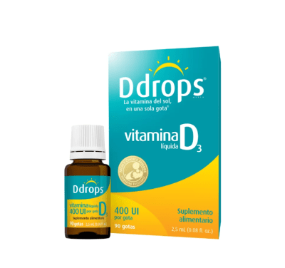 VITAMINA D3 liquida - 2,5ml - 400 UI - Baby Drops