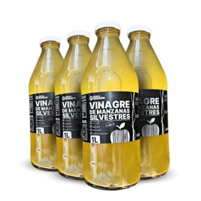 PACK 4 - VINAGRE de MANZANA Orgánico - Lago Budi x1L
