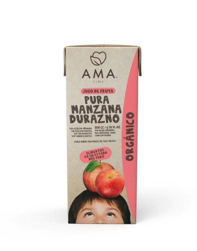 JUGO de MANZANA y DURAZNO orgánico - 200ml CAJITA1