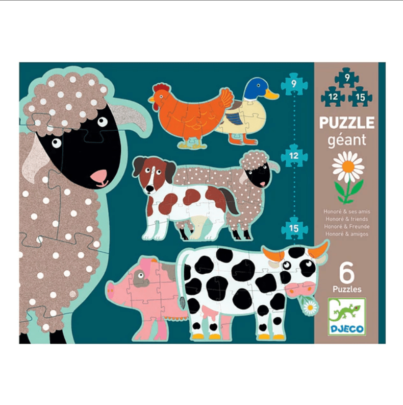 PUZZLE GIGANTE HONORE y sus amigos - Djeco1