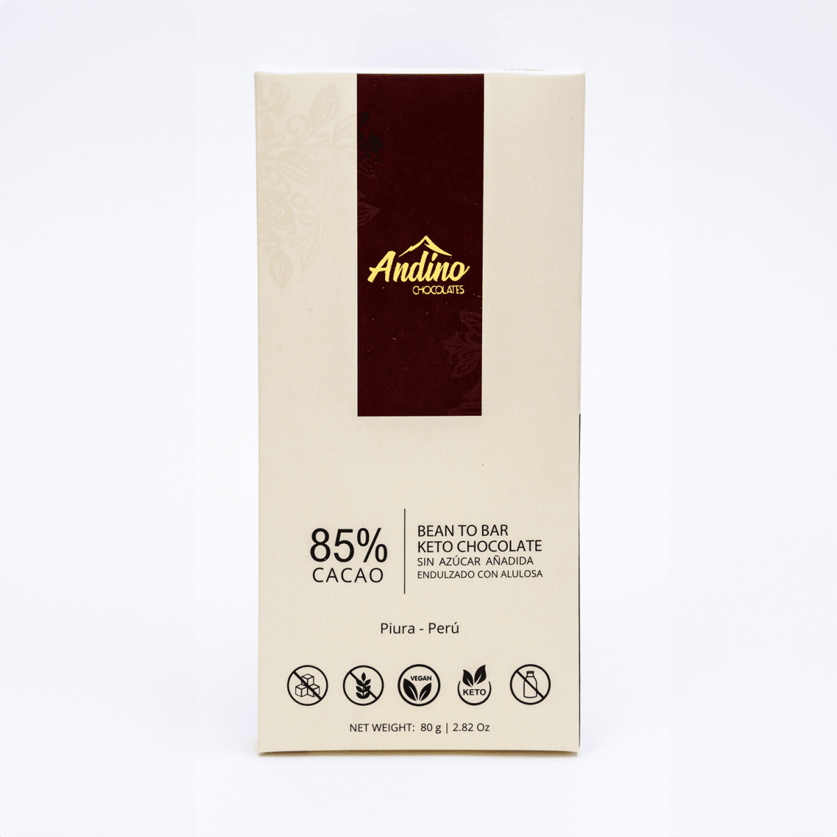 BARRA de CHOCOLATE 85% Keto - Andino1