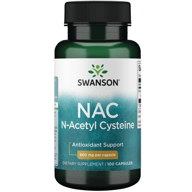 NAC - N-ACETYL CYSTEINE - 600 mg - 100 Cápulas - SWANSON1