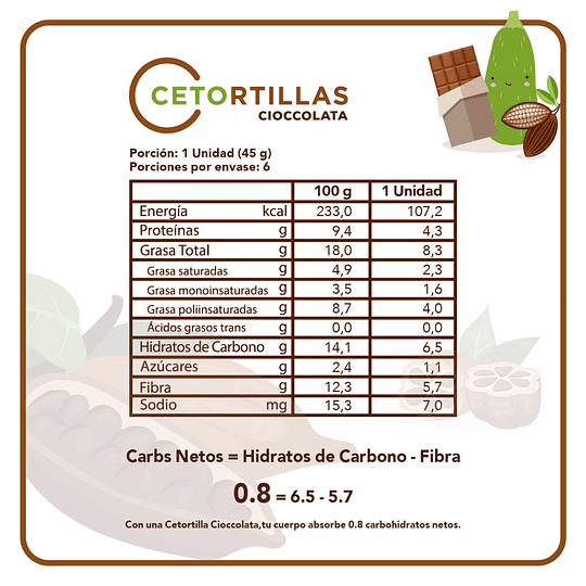  CETORTILLA CIOCCOLATA XL- 6UN2