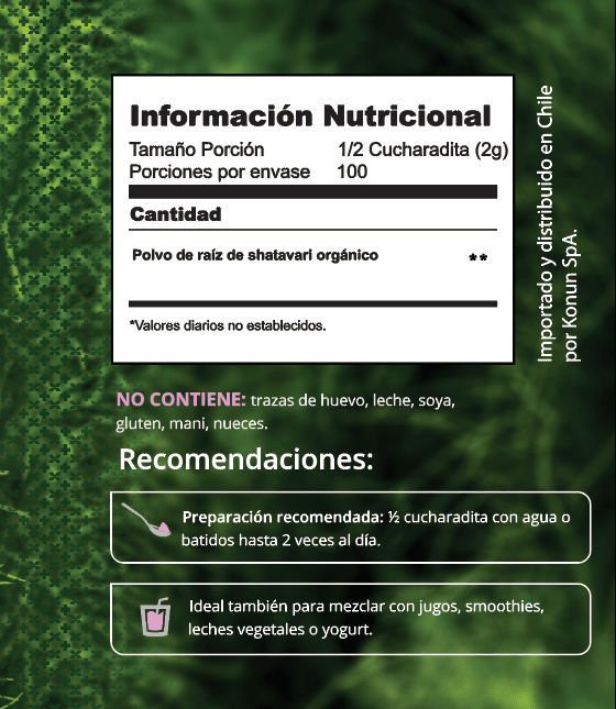 SHATAVARI ORGÁNICO - 200GR1