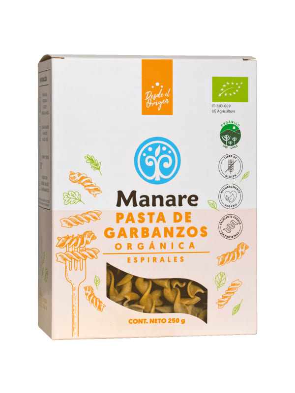 ESPIRALES de GARBANZOS orgánica - 250g - Manare1