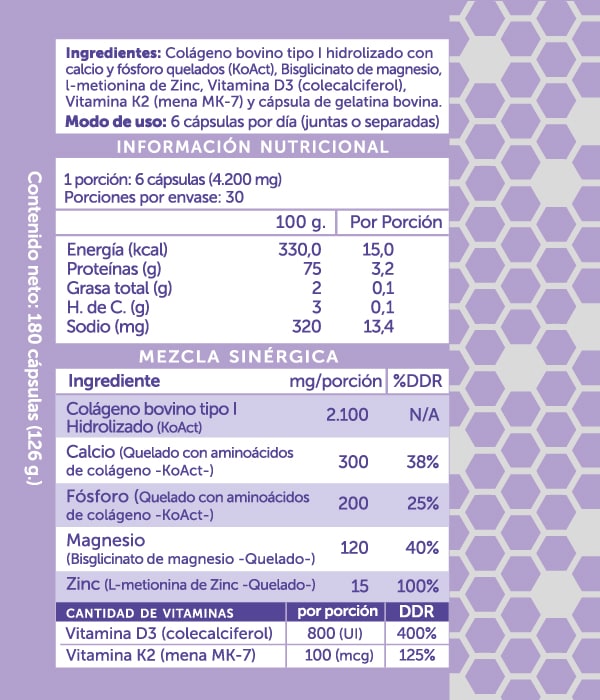 CALCIO Y COLÁGENO - OSTEO PLUS - 180 CÁPSULAS2