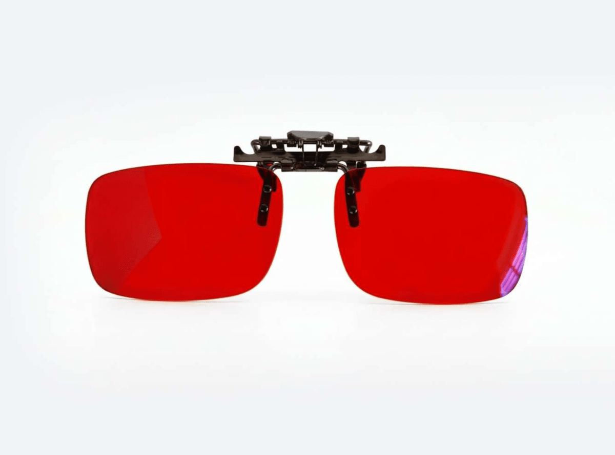 ADAPTADOR CLIP ON NIGHT TIME (rojo) - filtro luz azul -  SPV1