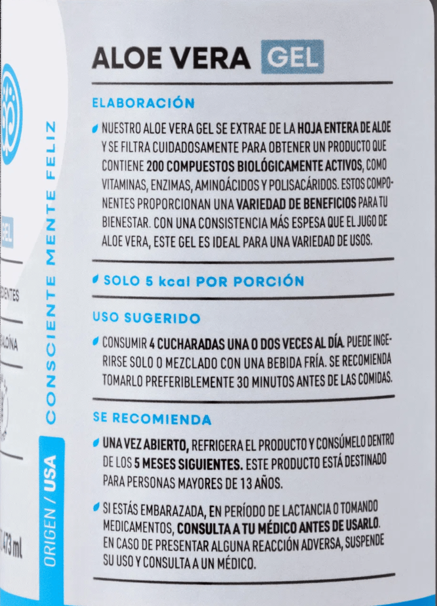 ALOE VERA GEL - 473 mL - Manare2