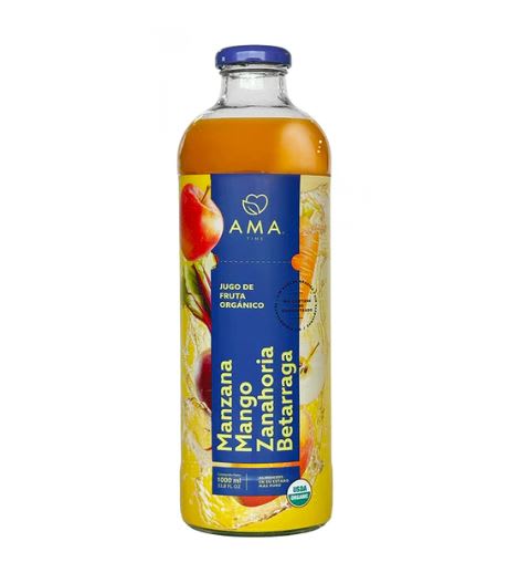 JUGO orgánico - 1 Litro VIDRIO - AmaTime4