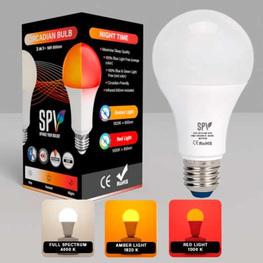 AMPOLLETA CIRCADIAN BULB - 3 EN 1+ NIR 850nm - SPV1