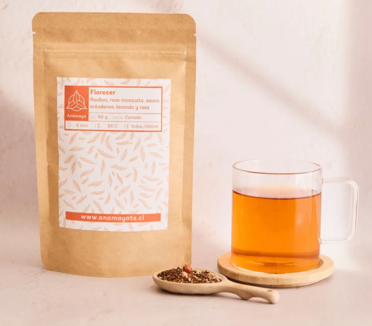 INFUSIÓN ROOIBOS FLORECER - Kraft compostable 60g - Anamaya1