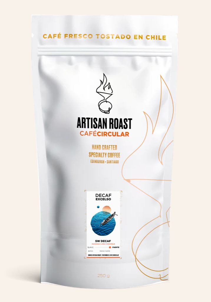 CAFÉ grano DESCAFEINADO (proceso natural) - 250g - Artisan Roast1