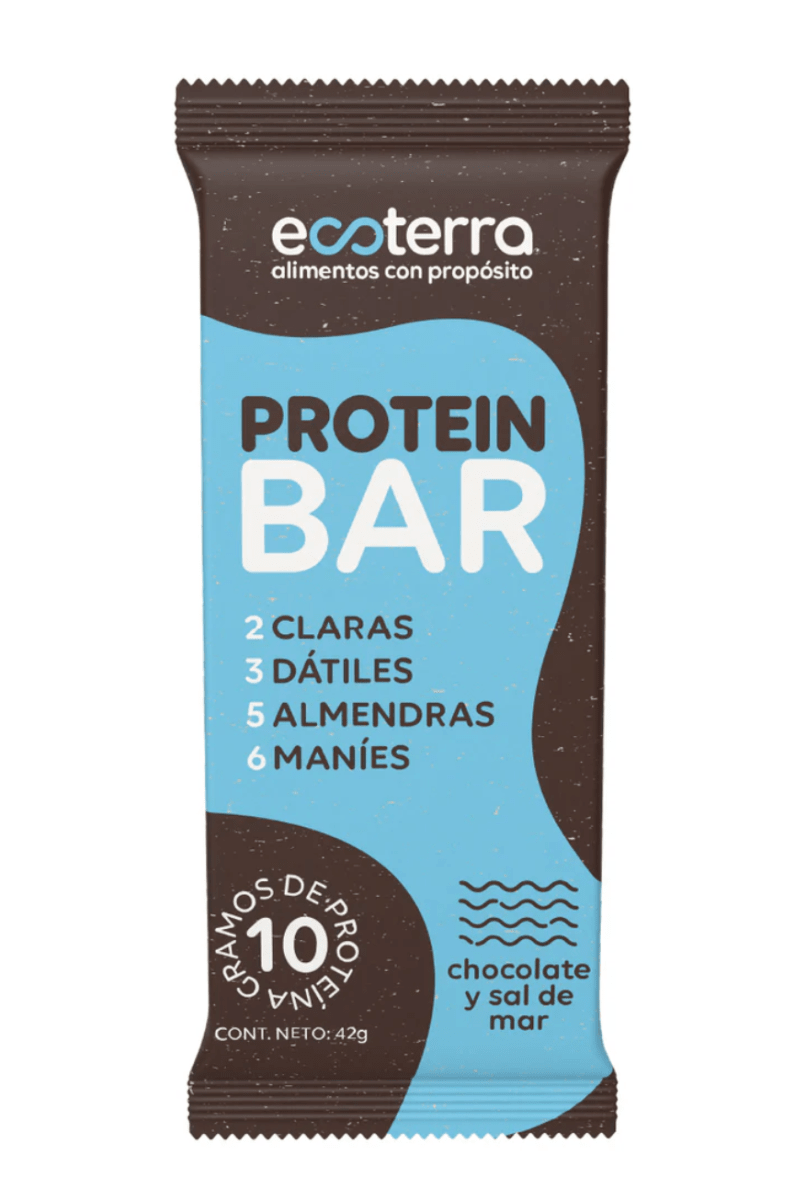 BARRA DE PROTEÍNA CHOCOLATE y SAL DE MAR 42g - Ecoterra1