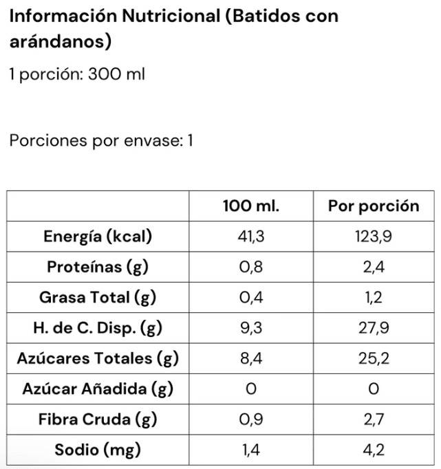 BATIDO con ARÁNDANOS - 300 g - Berrysur1