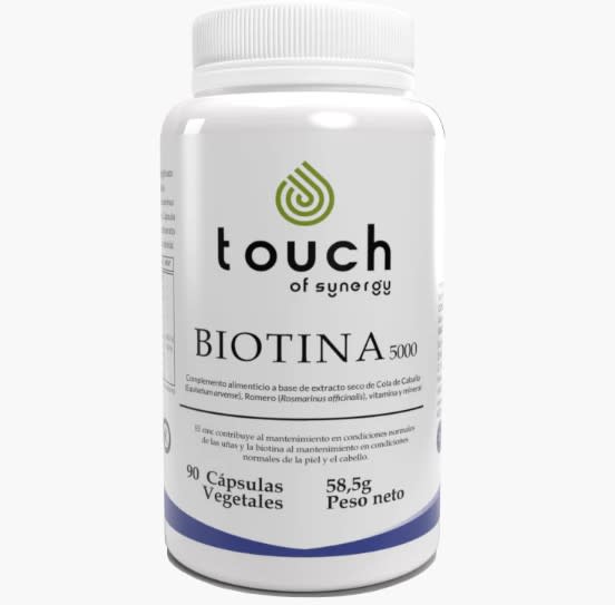 BIOTINA 5000ug (B7 con colágeno + zinc) - 90 cápsulas vegetales1