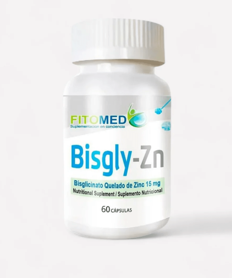 BISGLICINATO QUELADO de ZINC  - 15 mg - 60 Cápsulas - Fitomed1