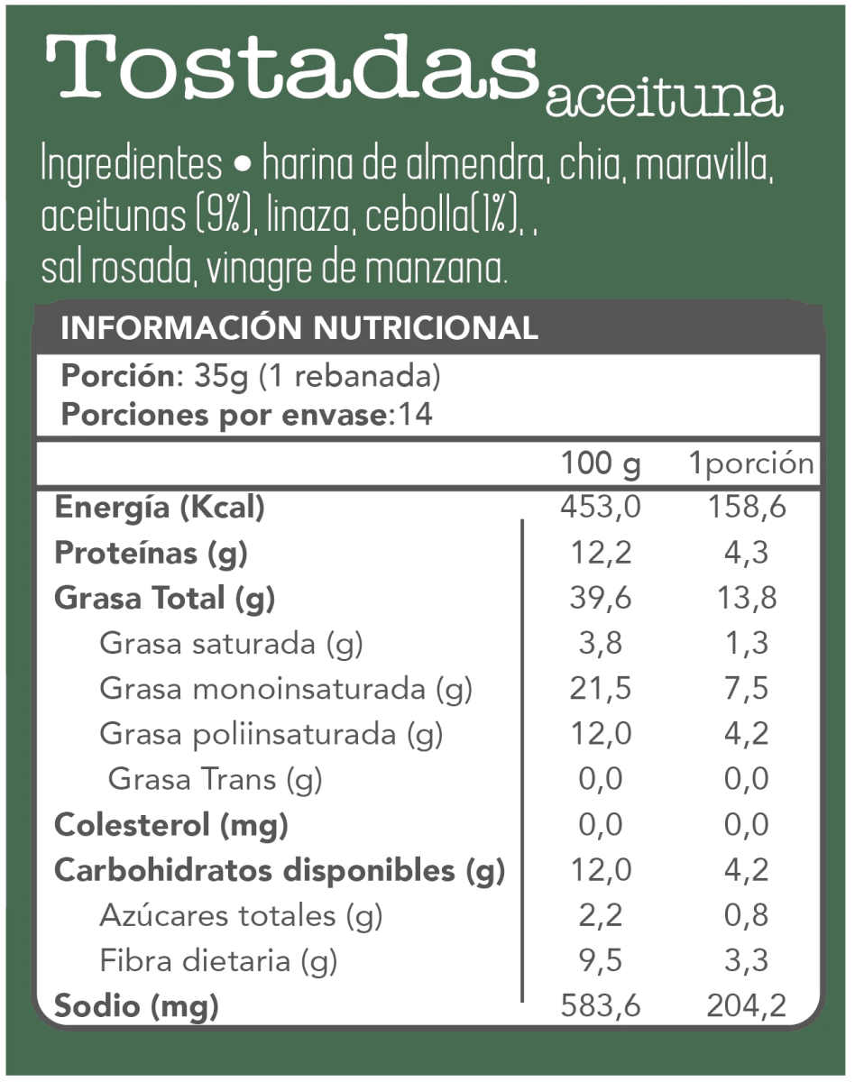 Tostada de Aceituna Cebolla - 140 gr - Fain2