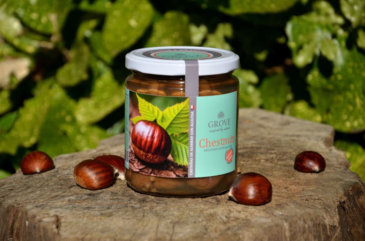 CASTAÑAS en ALMIBAR de ALULOSA - 480g - Grove1
