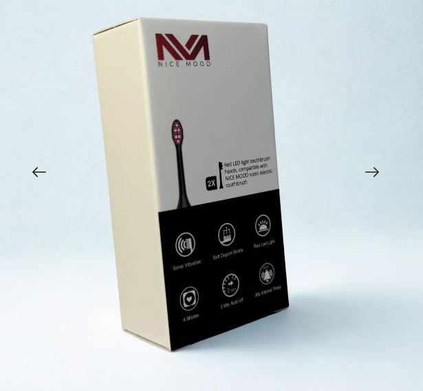 RECAMBIO Cabezales Cepillo Ultrasonico con Led - Nice Mood2