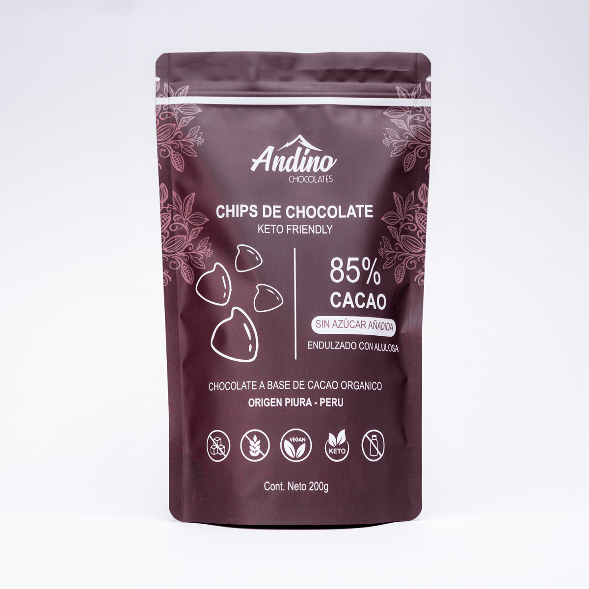 CHIPS de CHOCOLATE - 85% - Keto - 200G1