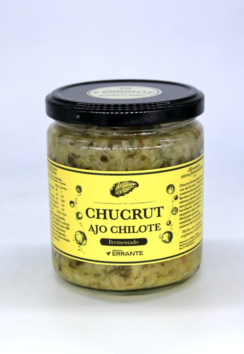 CHUCRUT con AJO CHILOTE - 400g - Mercado Errante1
