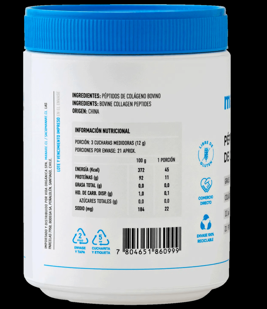 Péptidos de COLÁGENO GRASSFED - 250g - Manare3