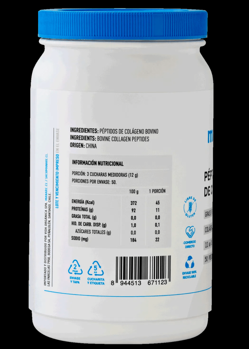 PÉPTIDOS de COLÁGENO GRASSFED - 600g - Manare3