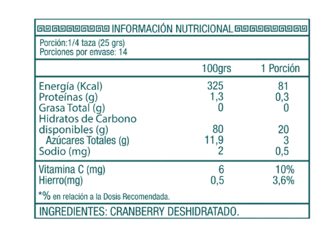 CRANBERRIES 350gr -AMBROSIA-2