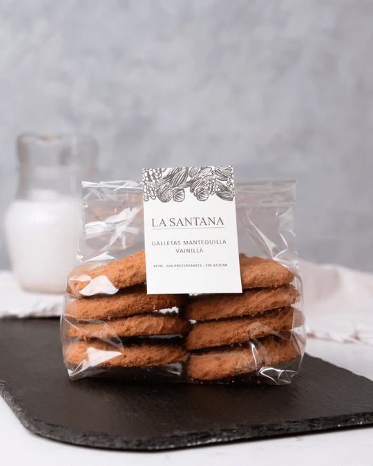 GALLETA MANTEQUILLA VAINILLA - Low Carb - 8 uu. - La Santana1