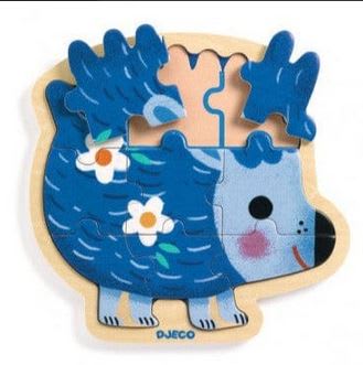 Puzzle madera Erizo 9 piezas - DJECO1