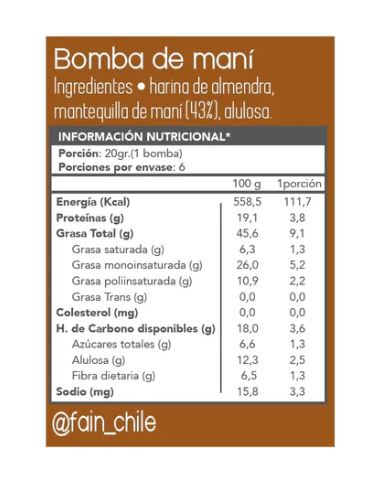 BOMBAS MANÍ - 120g - Fain2