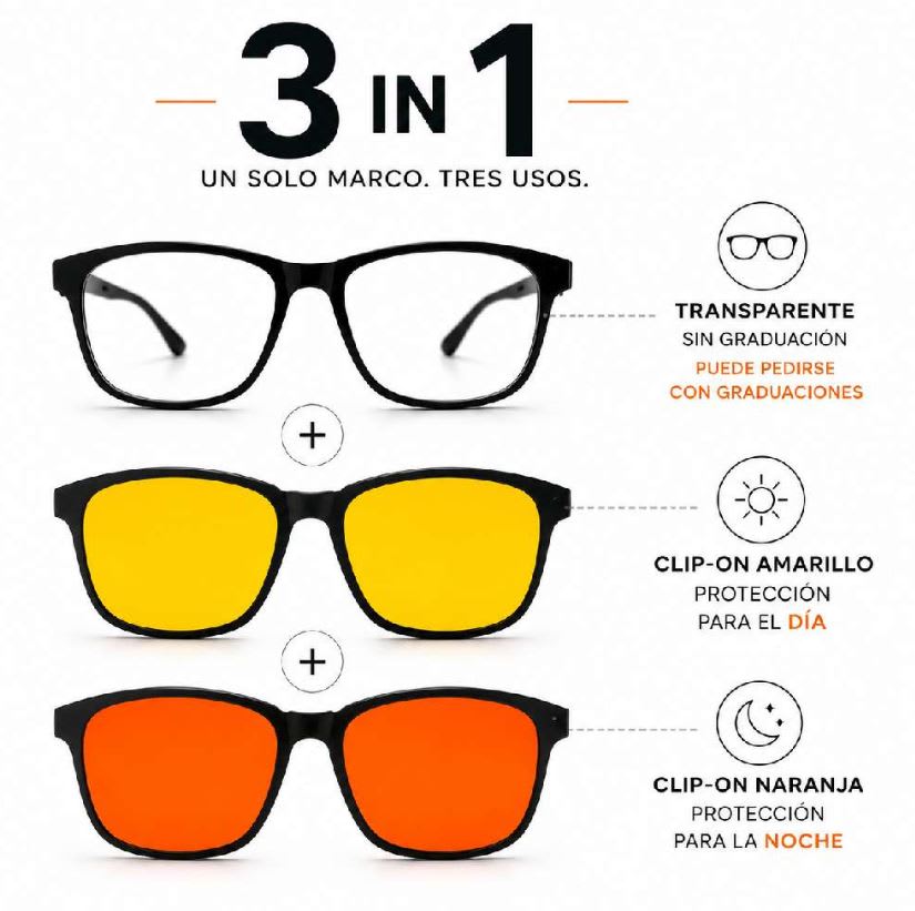 LENTES de Filtro Azul Adaptive 3 en 1 – CLASSIC - SPV1