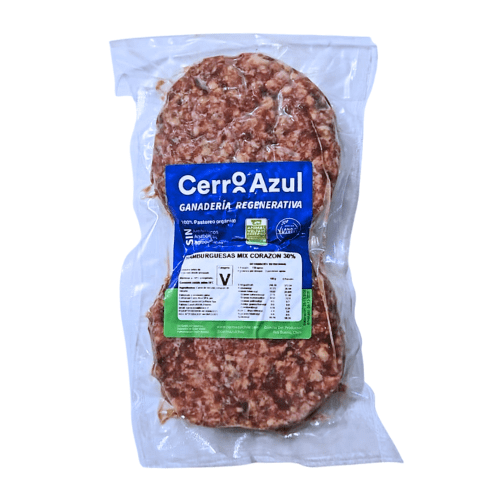 HAMBURGUESAS ANCESTRALES - 30% CORAZÓN x 2 uu (300 g) - Cerro Azul1