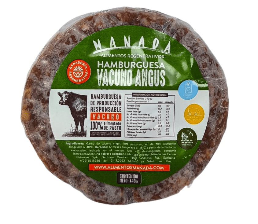 HAMBURGUESA VACUNO ANGUS - UNIDAD - 120g - Manada1