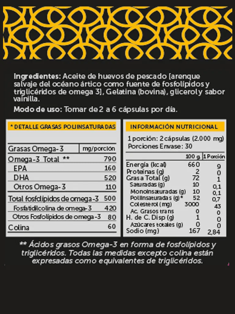 Omega Plus Fosfolípidos de Omega3 / 790mg - WELLPLUS3