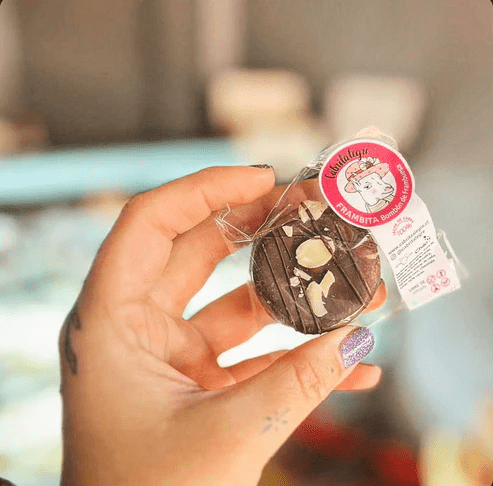 FRAMBITA Bombón de Leche de Cabra con Mermelada de Frambuesa - 30g - Cabritalegre1