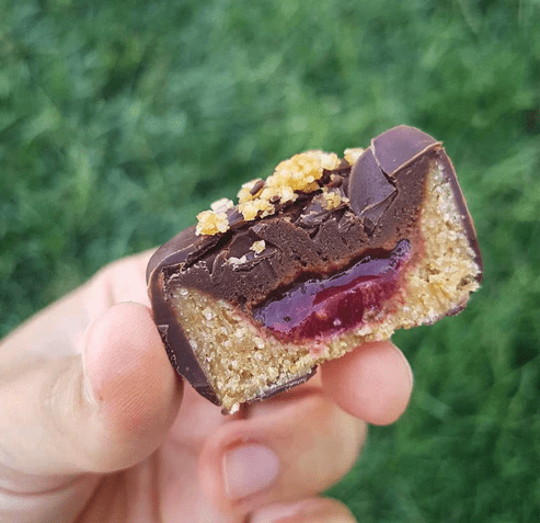 FRAMBITA Bombón de Leche de Cabra con Mermelada de Frambuesa - 30g - Cabritalegre2