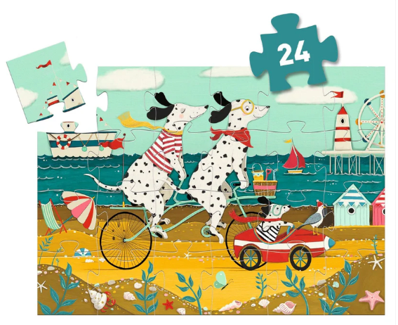 Puzzle SILUETA Ollie, el dálmata - 24 piezas - Djeco2