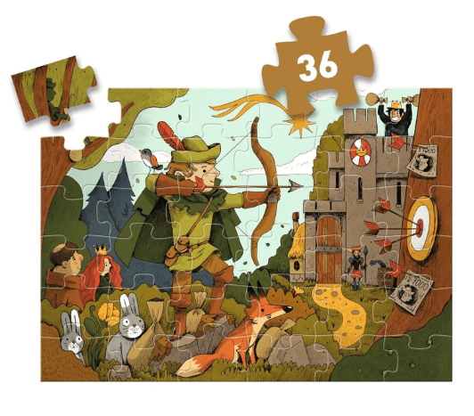Puzzle SILUETA Robin Hood - 36 piezas - Djeco2