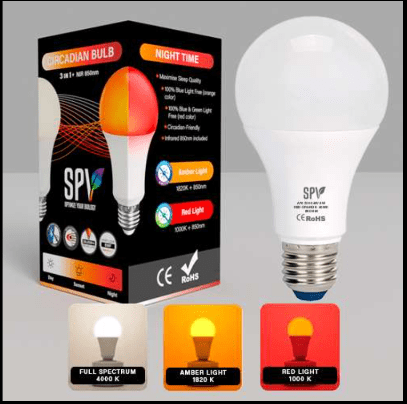 AMPOLLETA CIRCADIAN BULB - 3 EN 1+ NIR 850nm - SPV1