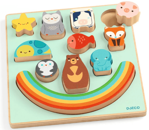 PUZZLE de madera RAINBOW - 12 piezas - Djeco2