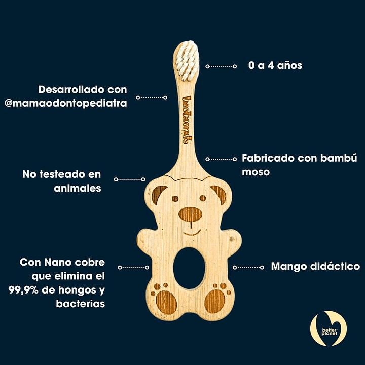 CEPILLO DENTAL de BAMBÚ para BEBÉ - 0 a 4 AÑOS - Biobrands2