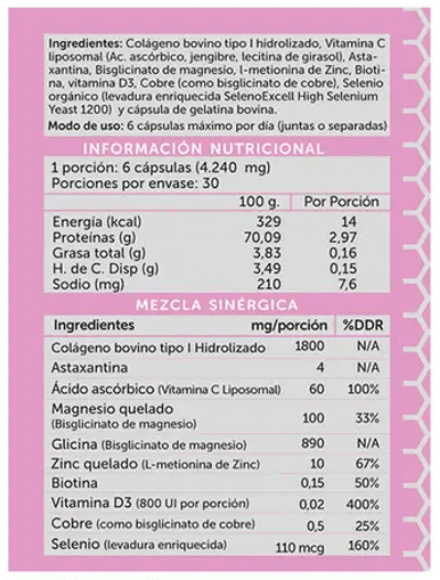 DERMA PLUS Péptidos bioactivos - 180 CÁPSULAS2